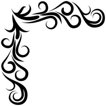 Decorative ornament swirl shapes or elegant vintage frame border designのイラスト素材