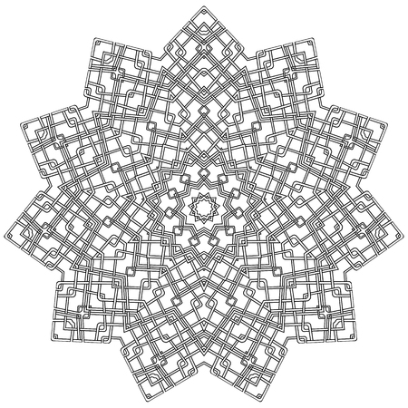 Circular pattern in form of mandalaのイラスト素材