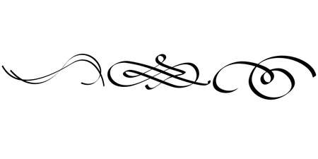 Set Elegant calligraphic element, vector EPS 10のイラスト素材