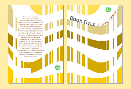 Book cover template yellow and whiteのイラスト素材