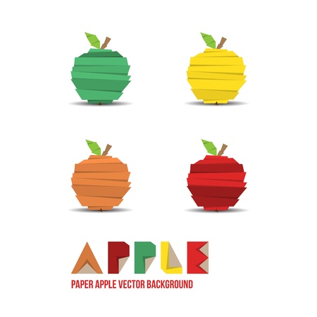 Paper Apple Backgroundのイラスト素材