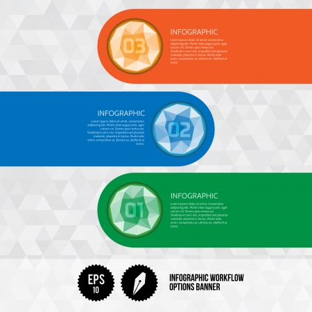 Infographic Workflow Options Bannerのイラスト素材