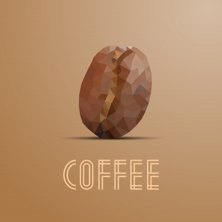 Coffe Bean from Triangles - Vector Illustrationのイラスト素材