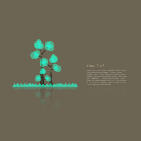Simple Abstract Tree Background with Place for Your Text - Vector Illustrationのイラスト素材