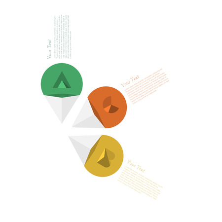 Modern Minimal Design Infographic Template with Alphabet - Vecotr Infographics - Numbered Banner - Horizontal Cutout lines - Website Layoutのイラスト素材