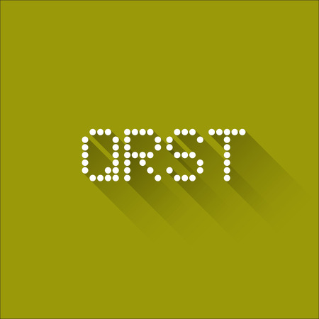 Q R S T - Flat Dots Alphabet - Flat Design - Vector Illustrationのイラスト素材