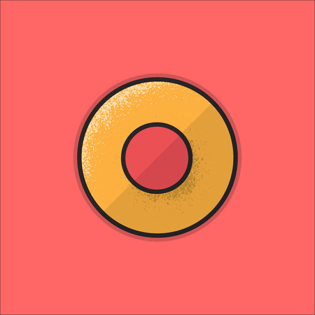 Flat Stroke Shield Icon - Vector Illustration - Fantasy Weaponのイラスト素材