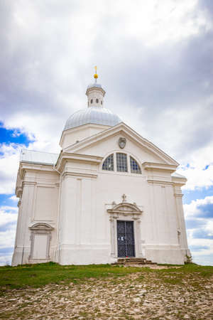 Chapel of Saint Sebastian and Bell Tower, Mikulov city, Moravia, Czech Republicの写真素材