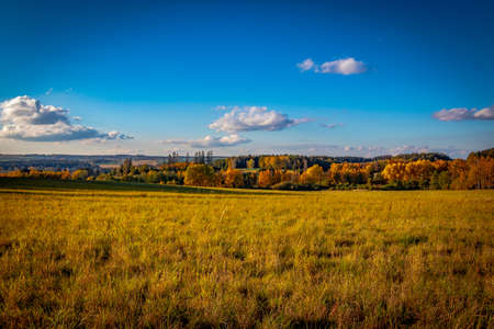 Beautiful autumn time in landscape, Bohemia Region, Europe.の写真素材