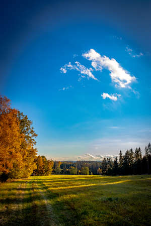 Beautiful autumn time in landscape, Bohemia Region, Europe.の写真素材