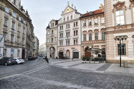 Prague, Czech Republic-17 of March 2020: empty old town square street during quarantineのeditorial素材