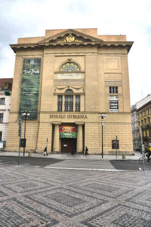 Prague, Czech Republic-17 of March 2020: Hybernia Theatreのeditorial素材