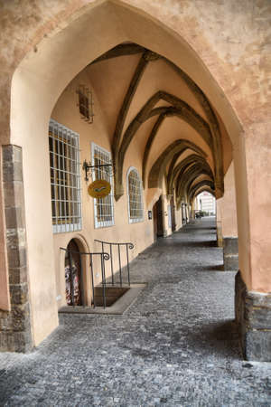 Prague, Czech Republic-17 of March 2020: Arcades at the old town squareのeditorial素材