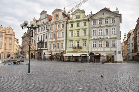 Prague, Czech Republic-17 of March 2020: Building at the old town squareのeditorial素材