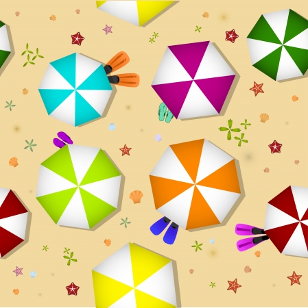 seamless beach backgroundのイラスト素材