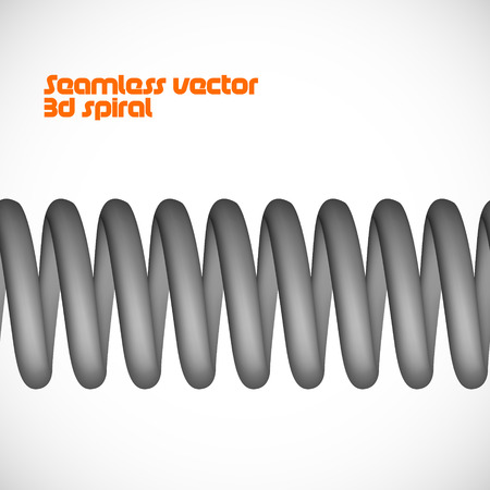 Vector seamless 3d spring   spiralのイラスト素材