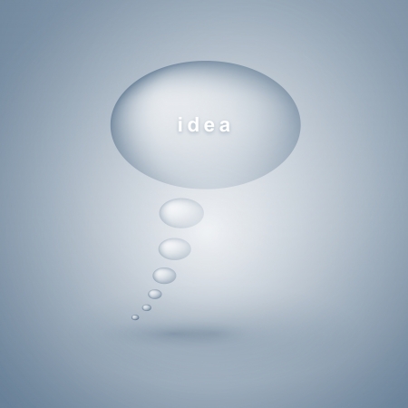 Idea bubble illustration on blue background のイラスト素材