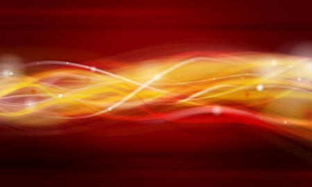 Abstract graphic background toned red with waves in motion symbolizing digital data flow の写真素材