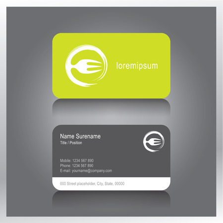 Modern and creative business card vector set template with logo のイラスト素材