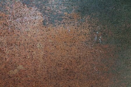 Detail view of an old scratched copper texture surfaceの写真素材