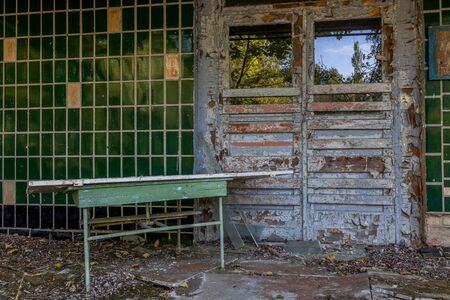 Walk inside The Chernobyl after 30 years, disaster was an energy accident that occurred on 26 April 1986 at the No. 4 nuclear reactor in the Chernobyl Nuclear Power Plant, near the city of Pripyat.の写真素材
