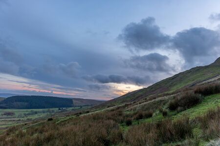 Colored sky in late time inside UK country side