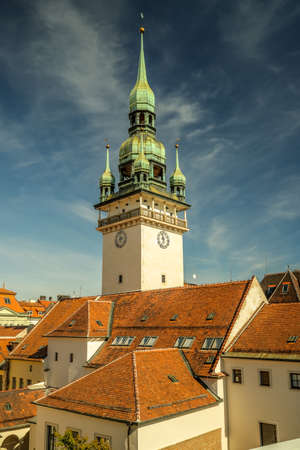 Old Town Hall Brno captured during Day. With amazing sky that looks so dark.のeditorial素材
