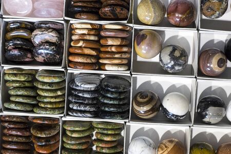 stock of various colorful gems