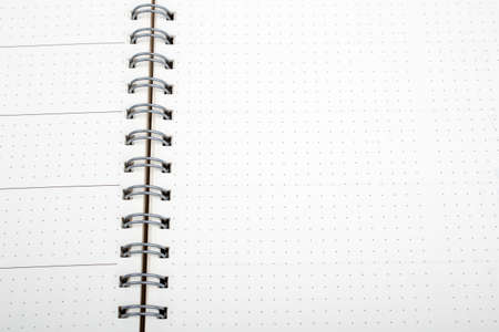 blank notebook page, doted, business concept, detailの写真素材
