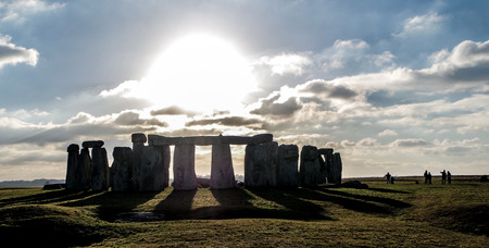 Sun over Stonehengeの写真素材