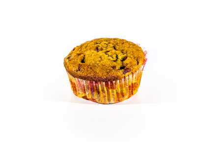Gluten free muffin cookie on white backgroundの写真素材