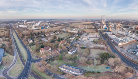 Aerial of chemical plantのeditorial素材