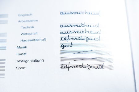 German school certificateの写真素材