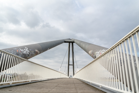 Harbour bridge in Duesseldorfの写真素材