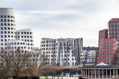 Skyline of Duesseldorfの写真素材