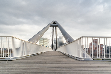 Harbour bridge in Duesseldorfの写真素材