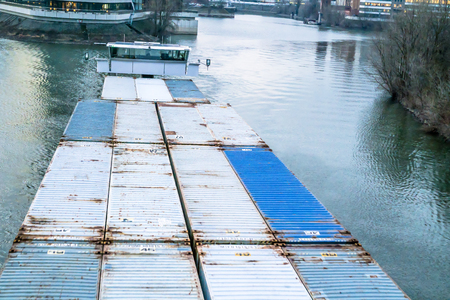 Aerial of a container shipの写真素材