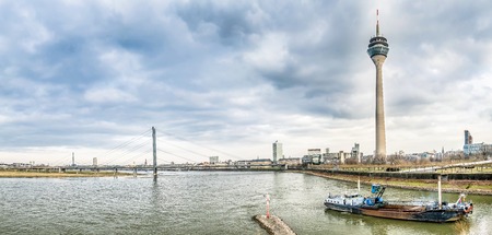 Skyline of Duesseldorf in Germanyのeditorial素材