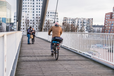 Man driving his bikeのeditorial素材