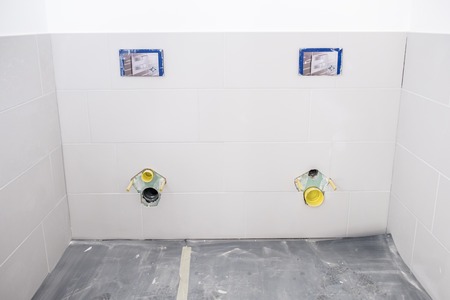 Push buttons and water connectionsの写真素材