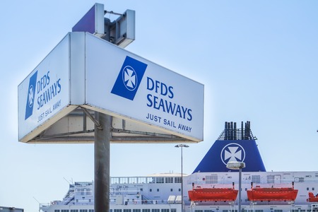 Ijmuiden, Netherlands - June 12 2015 : DFDS ferry waiting for the passengers