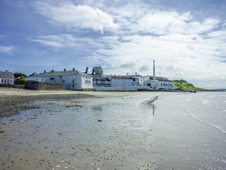 ISLAY, SCOTLAND - JUNE 2, 2014: Whisky storing in the houses of Bowmore close to the Atlantic watersのeditorial素材