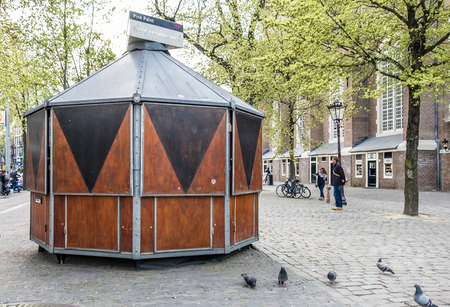 Amsterdam / Netherlands - April 31, 2017 : The gay and lesbian information point closing at the end of the dayのeditorial素材