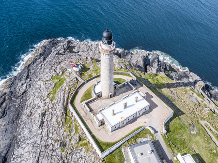 Aerial view of Ardnamurchan Lighthouseの写真素材
