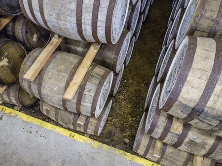 Glenbeg, Ardnamurchan / Scotland - May 26 2017 : Ardnamurchan distillery is producing whisky since 2014 and actually expanding their warehousesのeditorial素材