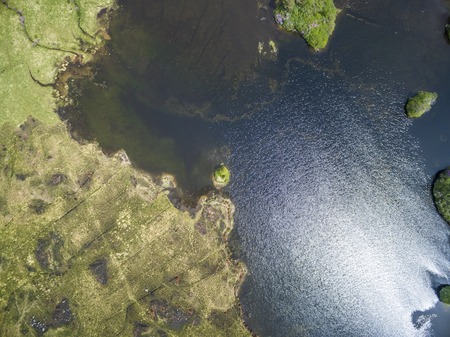 Aerial view of the paradisal landscape of Glen Etive