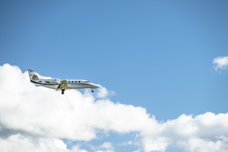 Duesseldorf / Germany - October 05 2017: Toyo Aviation Cessna 560XL Citation landing at Dusseldorf Airportのeditorial素材