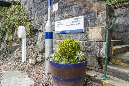 Loch Awe, Argyll / Scotland - May 15 2017 : Loch Awe station is getting ready for visitorsのeditorial素材