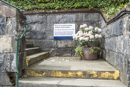 Loch Awe, Argyll / Scotland - May 15 2017 : Loch Awe station is getting ready for visitorsのeditorial素材