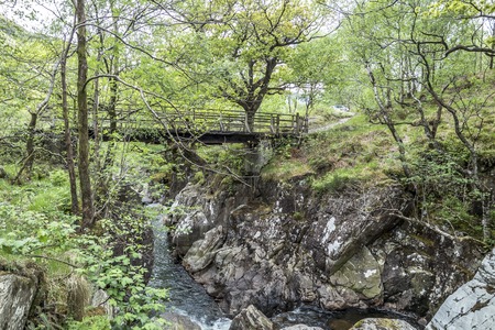 Bridge over the River Nevis, Scotlandの写真素材